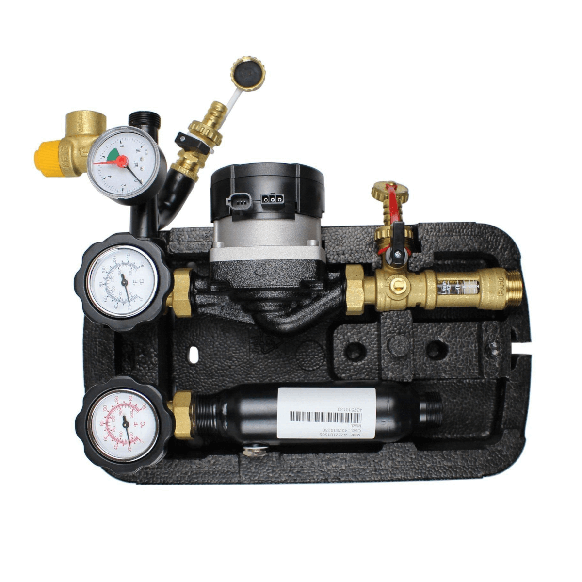 Solarstation Pumpengruppe Hocheffizienzpumpe.