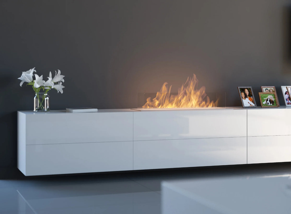 Bio-etanol eldstad INSERT 1000 Inbyggd spis i stål