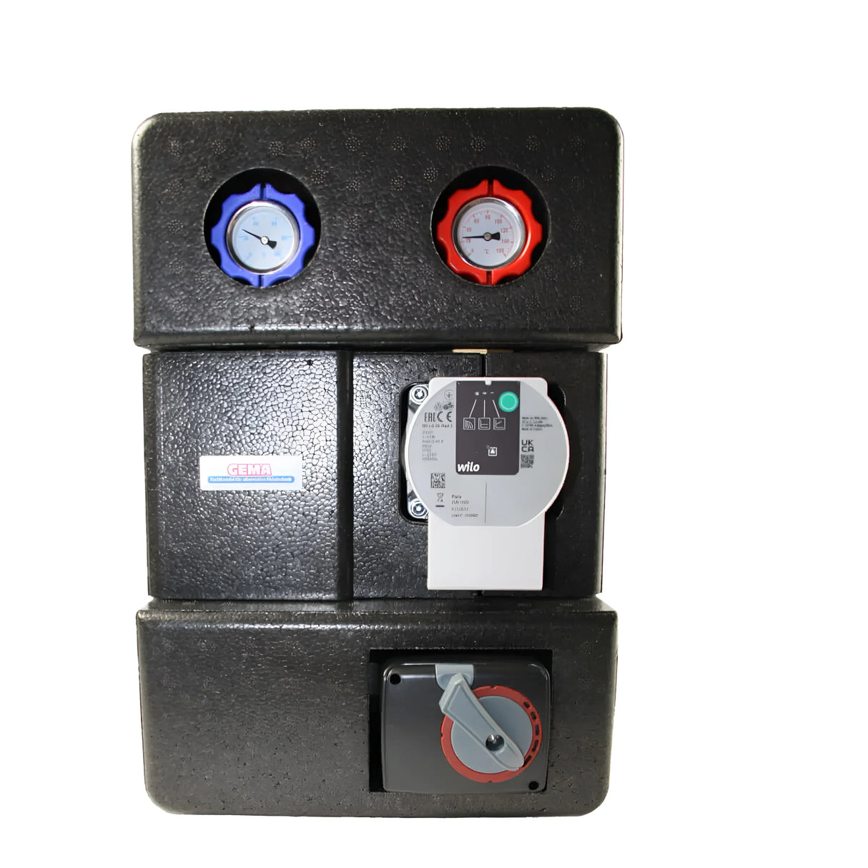 GEMA Pumpengruppe DN25 mit  Dreiwege-Mischventil.