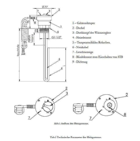 Durchlauferhitzer MDC 400 plus Elektroheizstab 6 kW.