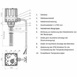 Elektroheizstab mit Regler und Thermostat 6,0 kW.