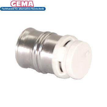 Kappe zum Pressen für Verbundrohr.