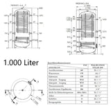 Hygienespeicher mit Solarregister & Isolierung A.