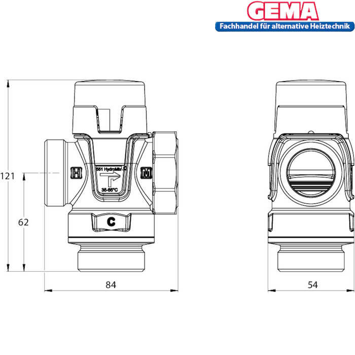 Brauchwassermischer LK 551 HydroMix 1" Außengewinde