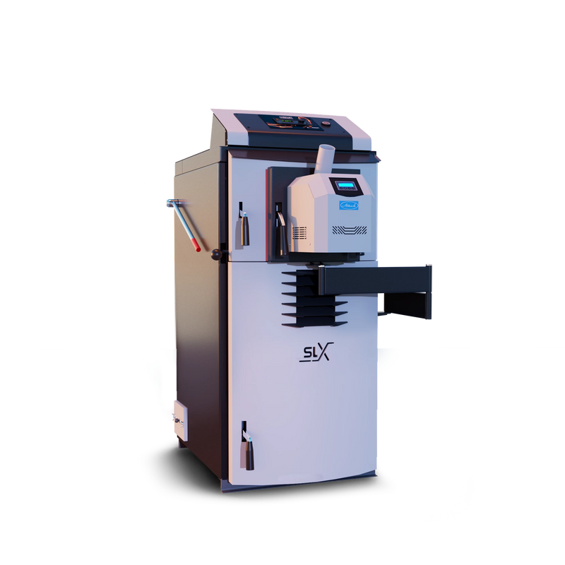 Caldeira combinada Attack SLX 20 kW – lenha e pellets – eficiente & versátil