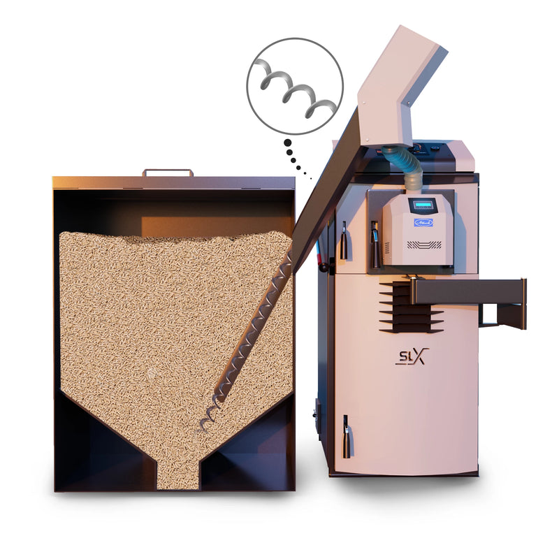 Caldeira combinada Attack SLX 20 kW – lenha e pellets – eficiente & versátil