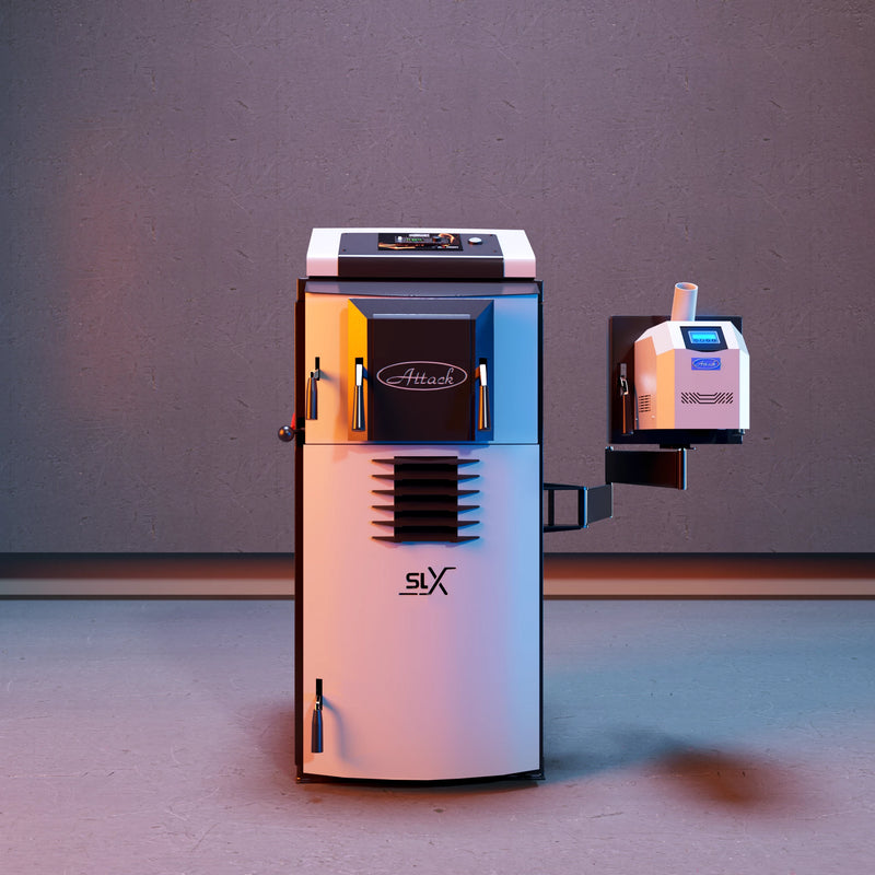 Caldeira combinada Attack SLX 20 kW – lenha e pellets – eficiente & versátil