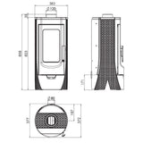 Dizajnový liatinový krb Plamen Tara – nezávislý na vzduchu v miestnosti