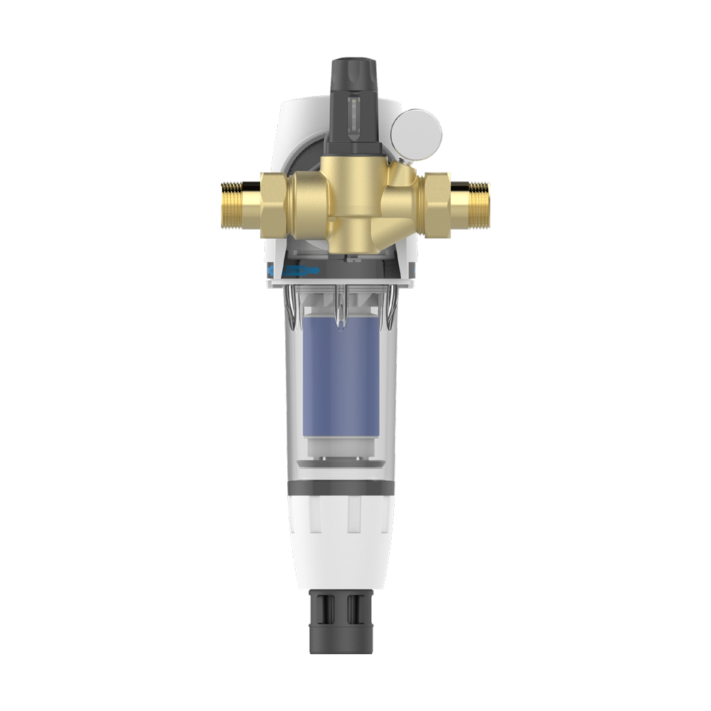 Produktbild von Rückspülfilter Mit Druckminderer & Manometer – 3/4 Zoll, Messing – 40–100 µm Filtergenauigkeit, 0,1–1 MPa – Für Wasserleitungen, Gasheizungen & Solaranlagen