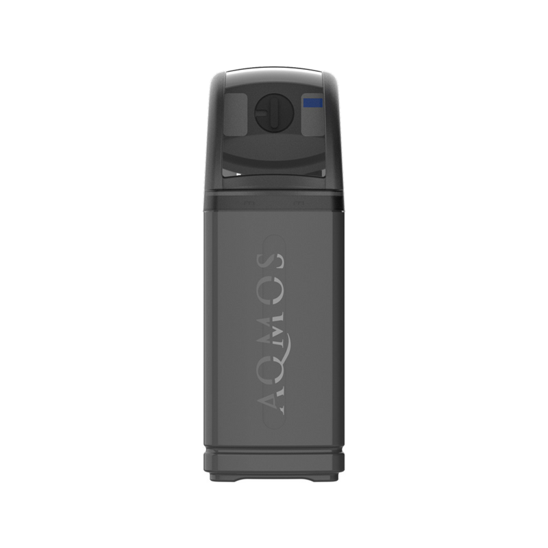 Sada vodou změkčovacího zařízení AQMOS R2D2-48 Black Edition se zpětným proplachovacím filtrem, připojovací sadou a montážním blokem