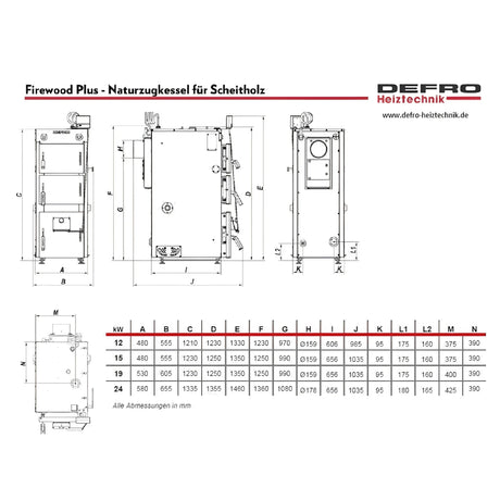 Defro Firewood Plus 19 kW Heizkessel – Effizientes Heizen mit Scheitholz 🔥 - GEMA Shop