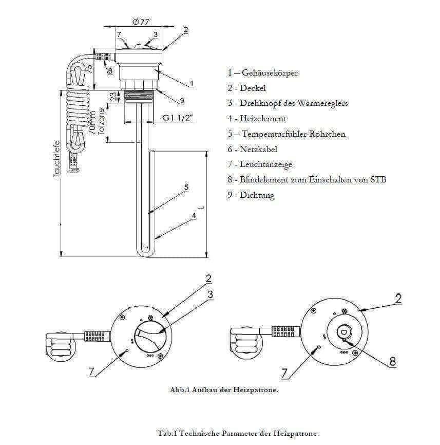 Durchlauferhitzer MDC 400 plus Elektroheizstab 6 kW - GEMA Shop