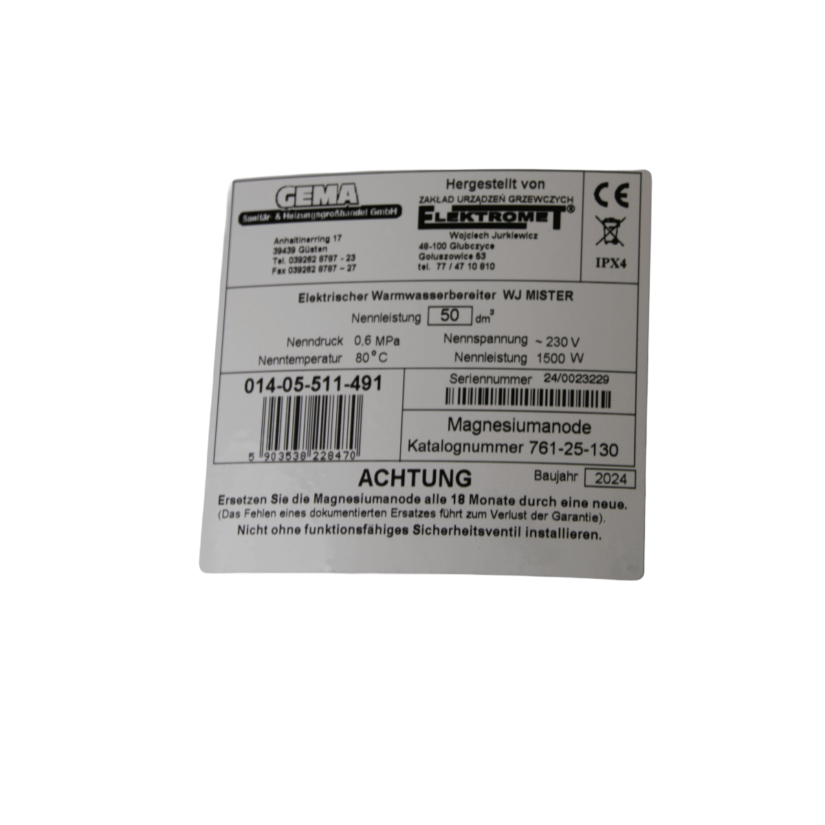 Elektro Hängespeicher 20 - 140 Liter  Brauchwasserspeicher.