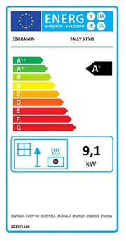 Edilkamin Tally S Evo 9,1 kW Kaminofen mit integrierter Scheibenspülung 🔥 - GEMA Shop