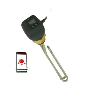 Elektroheizstab Einschraubheizkörper 1,5 - 3kW mit App-Steuerung.