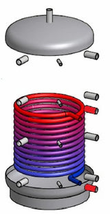 Energie - Pufferspeicher mit 1 Wärmetauscher.