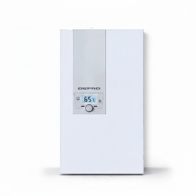 Weißer GEMA Shop DEFRO DBE Optima 12 kW Elektrokessel mit digitalem Display zur Wandmontage