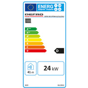 GEMA Shop Energieeffizienzlabel für DEFRO DBE Optima Elektrokessel mit 24 kW Leistung und Klasse D Einstufung