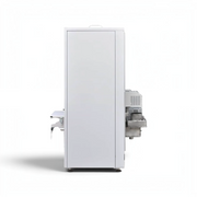 GEMA Shop HKS Lazar InterFire 11 Standard Pelletkessel in Weiß, Seitenansicht des 12 kW Heizkessels