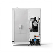 GEMA Shop HKS Lazar SmartFire SF15 Pelletkessel Rückansicht mit Anschlüssen und technischer Verkleidung