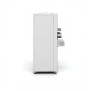 GEMA Shop HKS Lazar SmartFire SF11 Automatic Pelletkessel in weiss, Seitenansicht des Heizkessels
