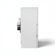 GEMA Shop HKS Lazar SmartFire SF41 Automatic Pelletkessel in weisser Ausführung, Seitenansicht