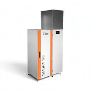 GEMA Shop HKS Lazar SmartFire Compact 11 Pelletkessel in Grau und Orange mit integriertem Pelletbehälter