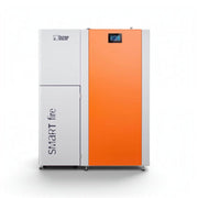 GEMA Shop HKS Lazar SmartFire SF15 Automatic Pelletkessel in Weiß und Orange mit Touch-Display