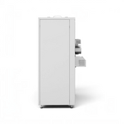 GEMA Shop HKS Lazar SmartFire SF41 Automatic Pelletkessel in weiss, Seitenansicht des effizienten Heizkessels