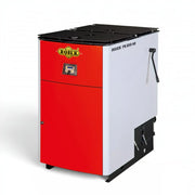 GEMA Shop Holzvergaserkessel ROJEK PK BIO 40 mit 40 kW Leistung, roter Front und elektronischer Regelung