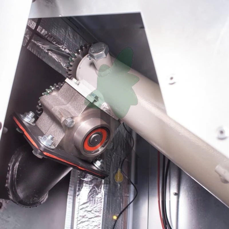 GEMA Shop Pelletkessel SmartFire EC15 Detailansicht der Förderschnecke mit gusseiserner Sicherheitsschleuse