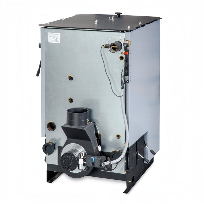 GEMA Shop ROJEK PK BIO 20 Holzvergaserkessel mit 20 kW Leistung, elektronischer Steuerung und robuster Metallbauweise