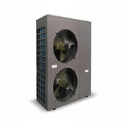 GEMA Shop TITAN-THERM TERMA 18 kW Luft-Wasser-Wärmepumpe in Grau mit zwei großen Ventilatoren für effizientes Heizen.