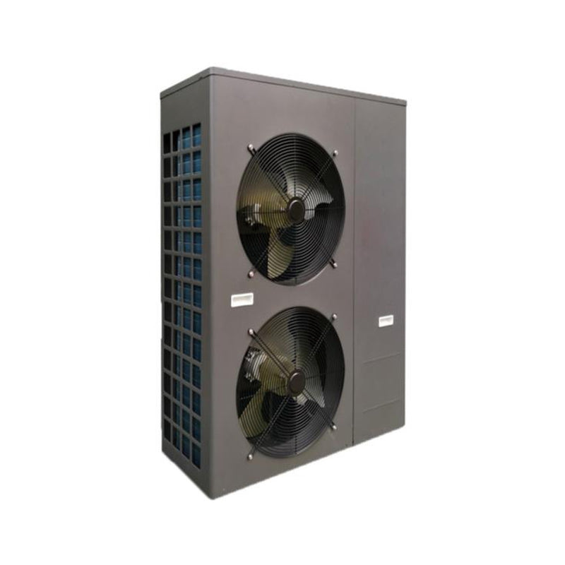 GEMA Shop TITAN-THERM TERMA 18 kW Luft-Wasser-Wärmepumpe in Anthrazit mit zwei Ventilatoren für effiziente Heizung.