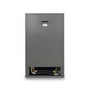 GEMA Shop TITAN-THERM Luft/Wasser-Wärmepumpe 18 kW in Grau mit sichtbaren Anschlüssen an der Unterseite