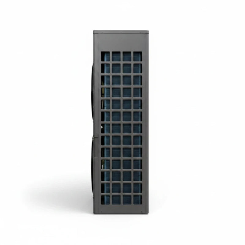 GEMA Shop TITAN-THERM Luft-Wasser-Wärmepumpe 18 kW in anthrazit, Seitenansicht des Monoblock-Außengeräts