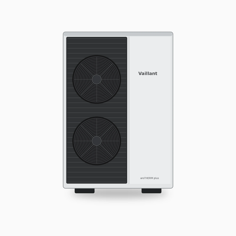 GEMA Shop Vaillant aroTHERM plus VWL 105/6 A S2 Luft/Wasser-Wärmepumpe in Weiß und Schwarz für effizientes Heizen