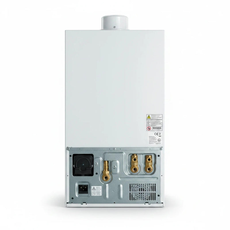 Vaillant eloBLOCK VE 14/14 EU I Elektrokessel von GEMA Shop mit sichtbaren Anschlüssen an der Unterseite.