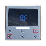 GEMA Shop digitales Steuerungsdisplay für TITAN-THERM Wärmepumpe mit Touch-Tasten und blauem LCD-Bildschirm