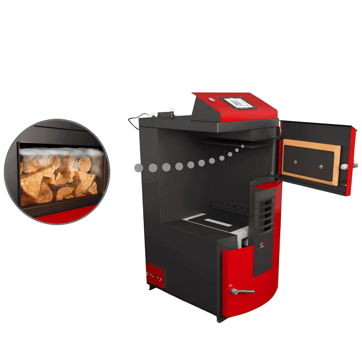Holzvergaser Attack SLX Profi 55 kW – Effiziente Holzheizung 🔥🌱.