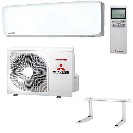 Mitsubishi Monosplit-Klimaanlage mit Fernbedienung.