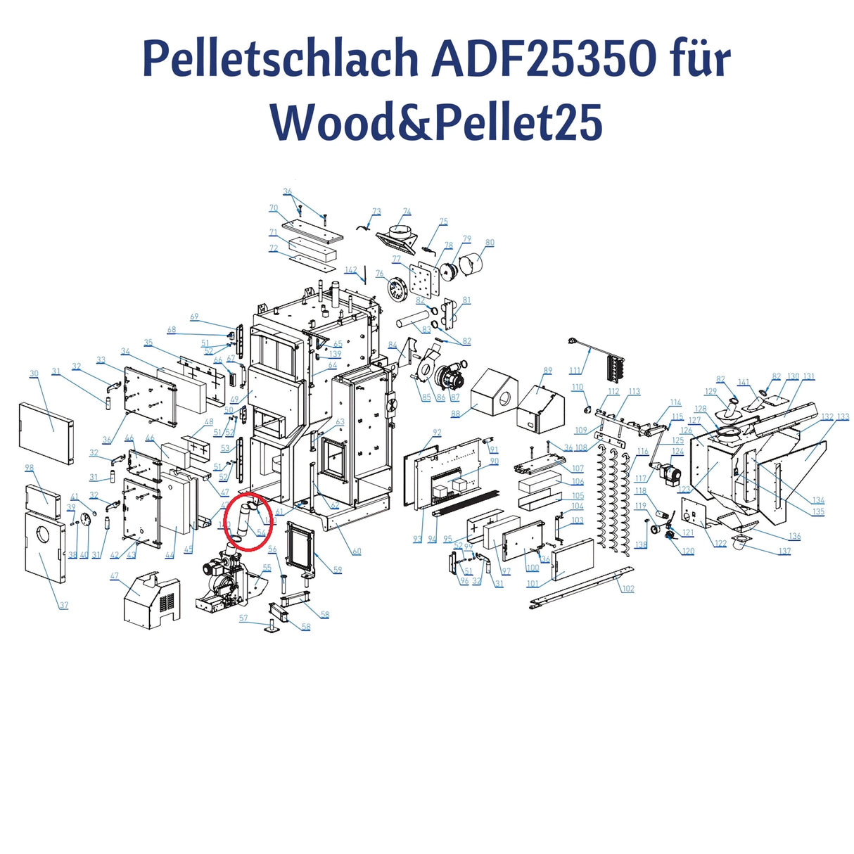 Pelletschlauch für Attack Wood&Pellet25 - GEMA Shop