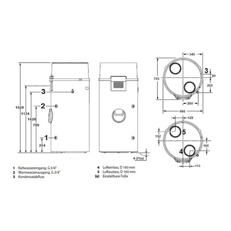 Remeha Varmvatten - Värmepump Azorra Ace 250 Liter 2,4 kW - GEMA Shop