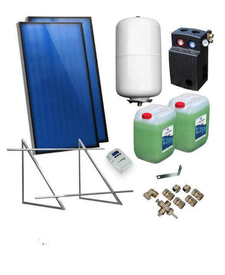 Solarpaket Flachkollektoren AMX2.85 5.74 m² für Flachdach - GEMA Shop