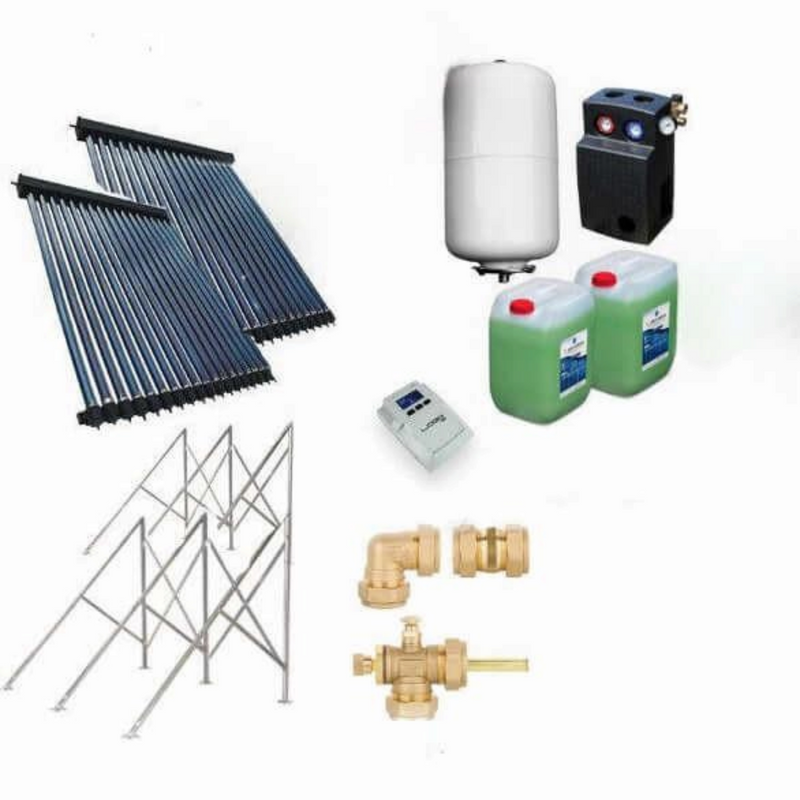 Solarpaket Röhrenkollektor HP30 Flachdach 9,78 m² - GEMA Shop