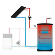 Tech Temperaturdifferensregulator EU - 21 CWU med LED-display - GEMA Shop