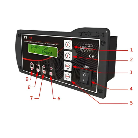 Tech Temperaturregler EU-81 zPID Steuerung für Festbrennstoffkessel.