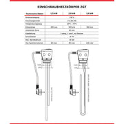 Warmwasserspeicher 120 L mit Incoloy 825 Heizstab 2 kW - GEMA Shop
