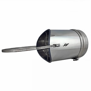 Zugbegrenzer Edelstahl Universal mit Rauchrohradapter und Dichtlippe 120 - 200mm - GEMA Shop